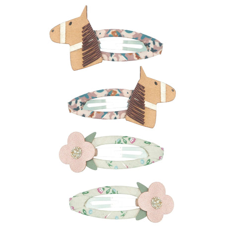 Image of Horse & Flower Clip Set