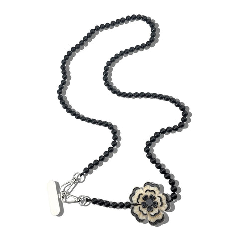 Image of Hand-Painted Dianthus Crossbody Phone Chain