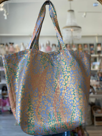 Image of XL Gold Leopard Lurex Bag