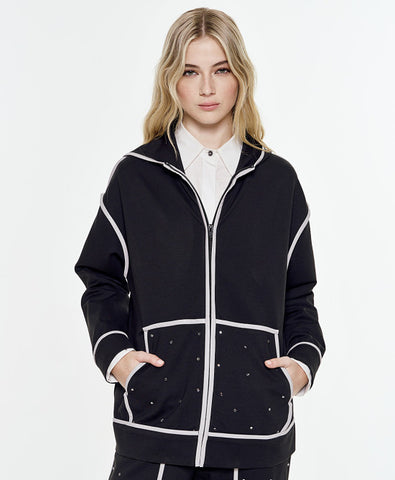 Image of SALE Rhinestone Hooded Jacket