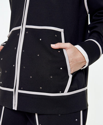 Image of SALE Rhinestone Hooded Jacket