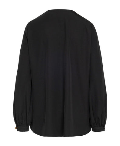 Image of Blouse with front V opening and studs SALE