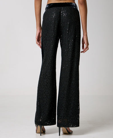 Image of SALE Sequin-embellished lace pants