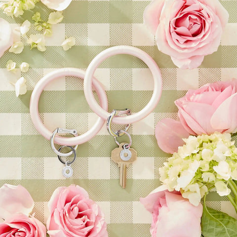 Image of Rose Silicone Big O Key Ring