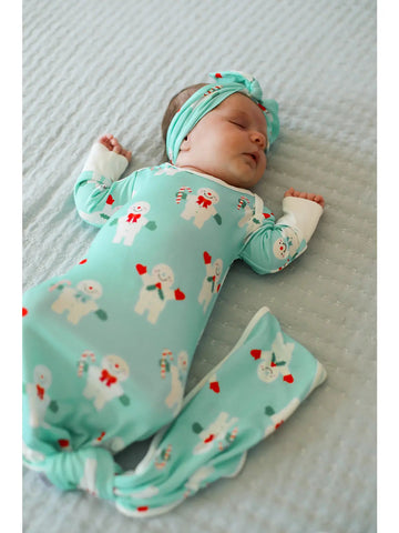 Image of Mr Snowman Bamboo Knotted Gown SALE