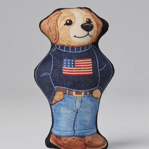 Image of Ruff Lauren Teddy Dog | Plush Squeaker Dog Toy
