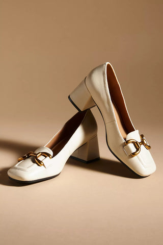 Image of SALE Renee Leather Heels - Off White
