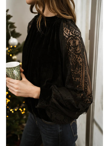 Image of SALE Black Lace Blouse
