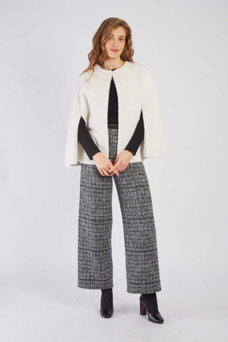 Image of REGINE Faux Fur Cape-White