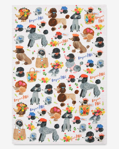 Image of Ooh La La Poodles Tea Towel