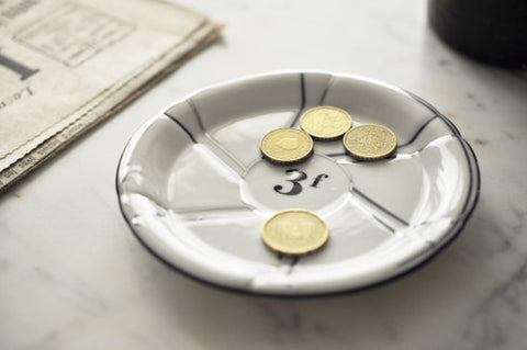 Image of 3f, Blue/Silver Porcelain Absinthe Coaster/Saucer