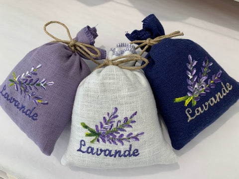 Image of Lavender Sachets from Provence White Small