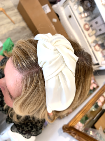 Image of White Satin Headband
