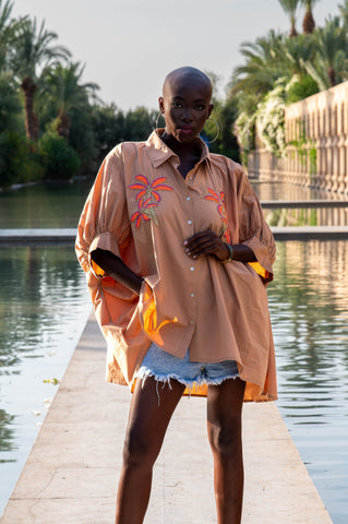 Image of Palm Tree Top-Brown