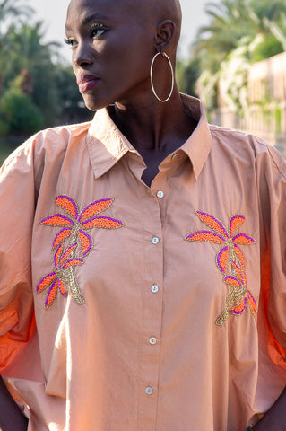Image of Palm Tree Top-Brown