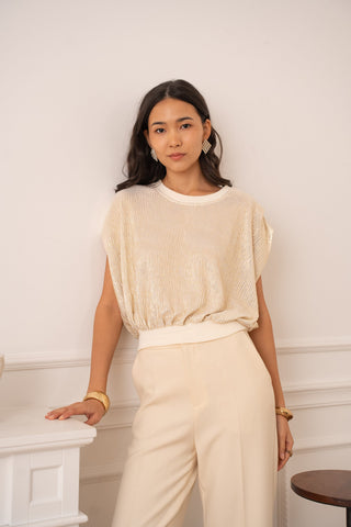 Image of Gold Knit Blouse