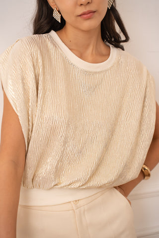 Image of Gold Knit Blouse