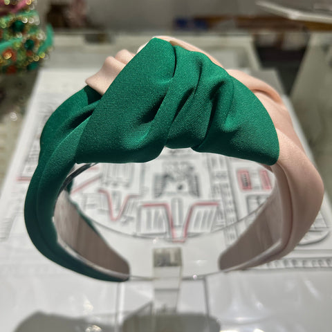 Image of Pink and Green Satin Headband