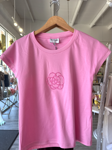 Image of SALE Light Pink Blouse With Flower