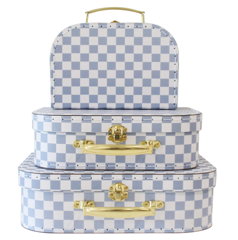 Image of Kids Carry Case Set Blue Check