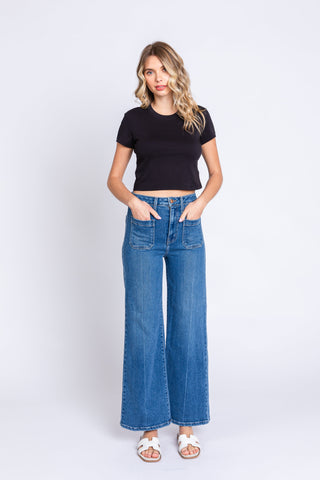 A-line Wide Leg with Patch Pockets