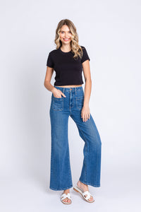 A-line Wide Leg with Patch Pockets