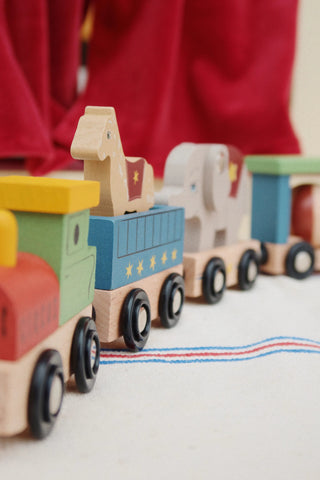 Image of Wooden Animal Train