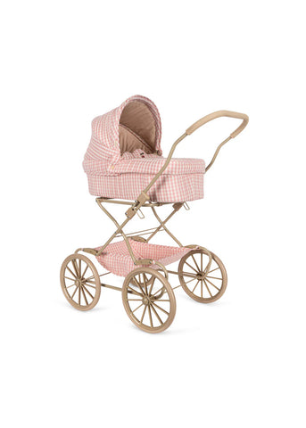 Image of Doll Pram - Powder Pink Check