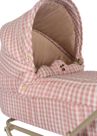 Image of Doll Pram - Powder Pink Check