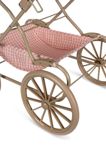 Image of Doll Pram - Powder Pink Check