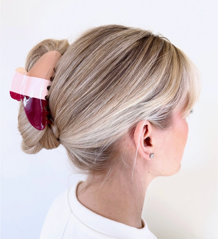 Image of Minimalist Stripe Acetate Claw Clip | Eco-Friendly