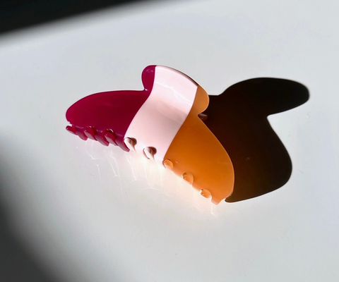 Image of Minimalist Stripe Acetate Claw Clip | Eco-Friendly