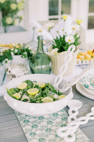 Image of BEADED SERVING BOWL