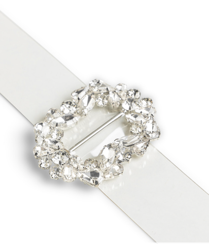 Image of Transparent Belt with a Rhinestone Buckle