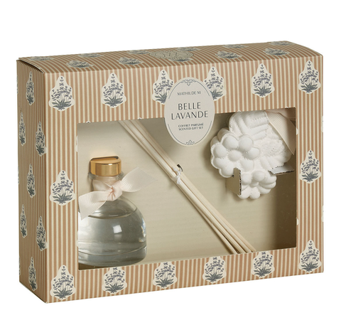 Image of Giftset Soleil de Provence Home Fragrance Diffuser and Decor- Belle Lavande