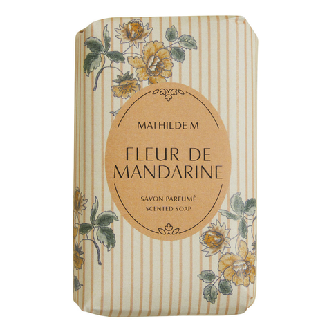 Image of Mathilde M. Beauty Pouch with Lotion, Soap, and a Scented Plaster Decor- Fleur de Mandarine