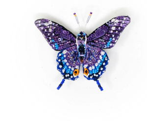 Eastern Black Swallowtail Butterfly Brooch Pin
