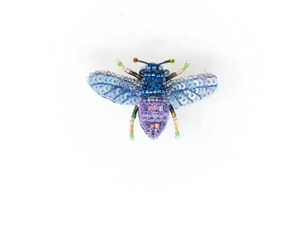 Violet Carpenter Bee Brooch Pin