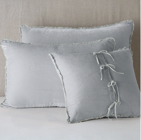 Image of SALE Carmen Pillow Sham Bella Notte Linens Sterling In STOCK