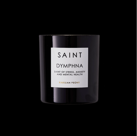 Image of SAINT DYMPHNA Saint of Stress, Anxiety and Mental Health Candle