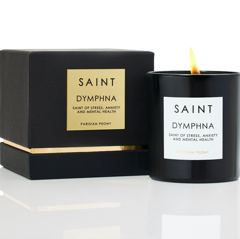 Image of SAINT DYMPHNA Saint of Stress, Anxiety and Mental Health Candle