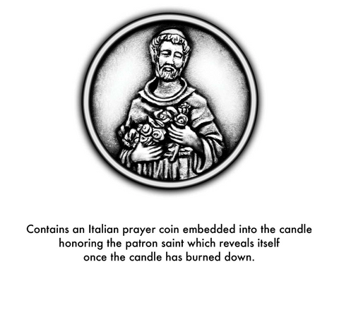 Image of SAINT FRANCIS OF ASSISI Saint of Animals Candle