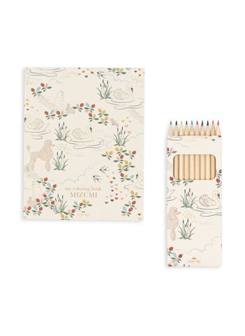 Image of Coloring Book and Crayons - Mizumi