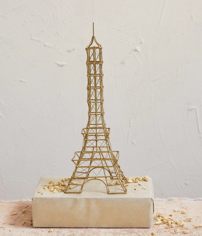 Image of Wire Eiffel Tower, Antique Brass Finish