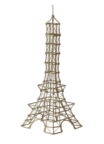 Image of Wire Eiffel Tower, Antique Brass Finish