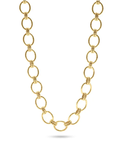 Image of Cleopatra Large Link Necklace, 16"+2'' - Gold