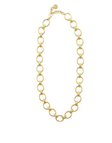 Image of Cleopatra Large Link Necklace, 16"+2'' - Gold