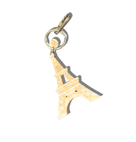 Image of Hand-painted Eiffel Tower Bag Charm + Keychain | Eco-Friendly
