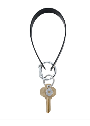 Image of Wristlet Keychain - Black Leather Loop