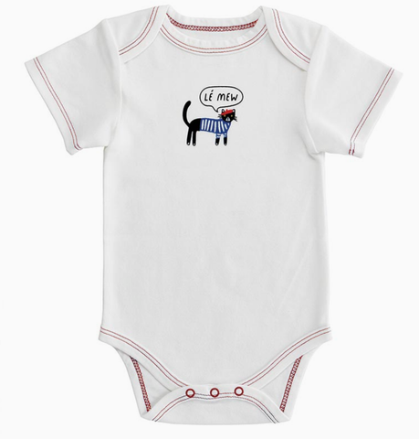 Image of White Le Mew Cat Snapshirt